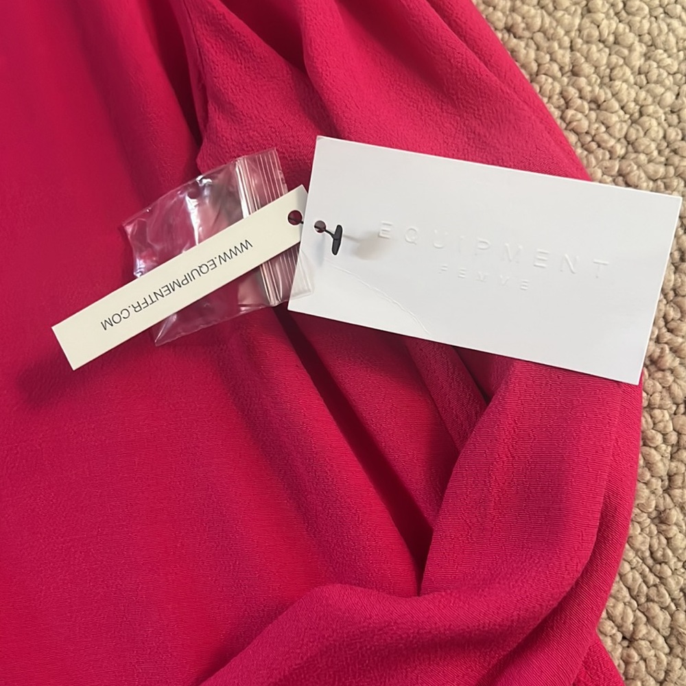 NWT-Equipment pink Shirt Dress - Picture 8 of 8